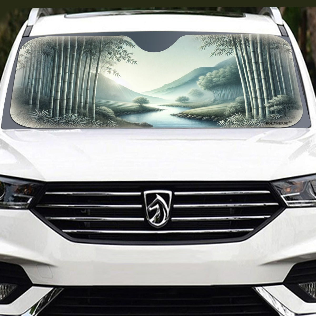 Auto-Sonnenschutzblende: Bambus - Paradies Edition Teil 3 | 145cm(57.1”)