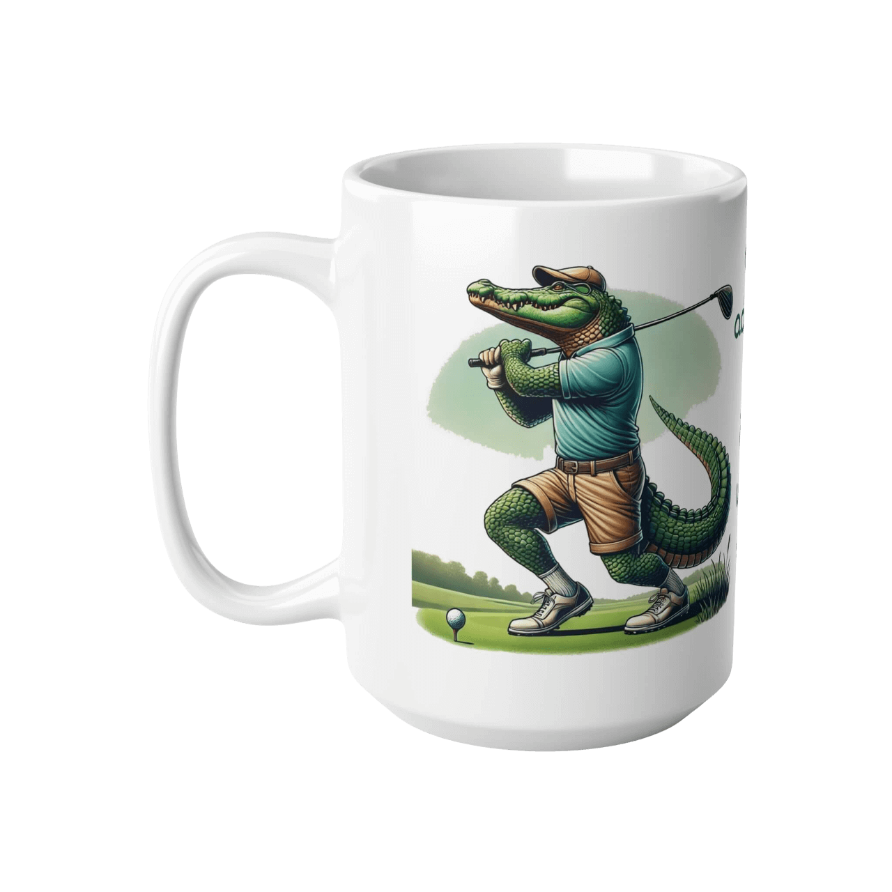 ORCA Keramik Kaffee-Becher: Golfender Alligator | 11oz, 15oz
