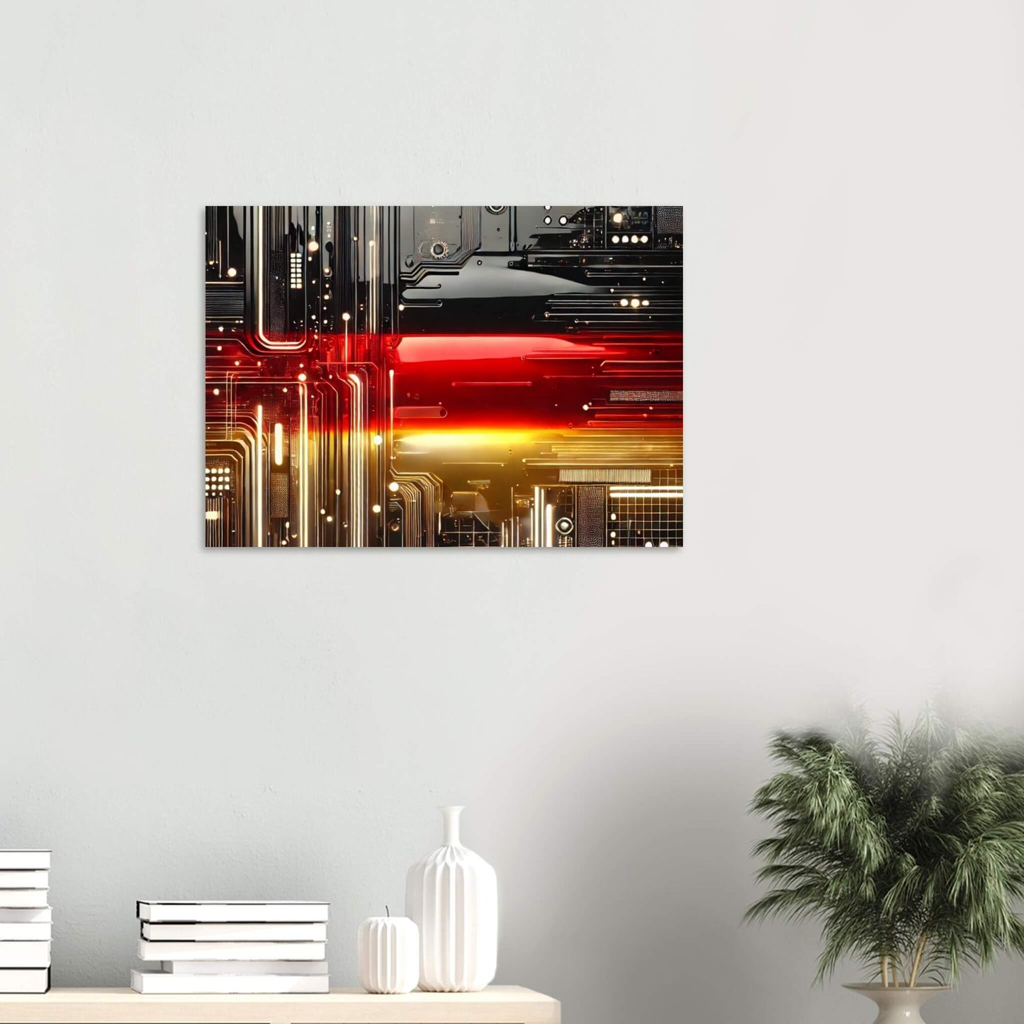 Cyber Circuit Deutschland Edition – Techno-Kunst mit Schwarz-Rot-Gold Akzenten