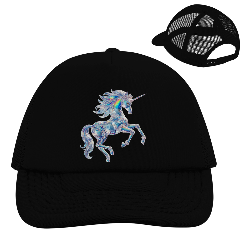 Retro Trucker Cap | Kristall-Einhorn-Motiv