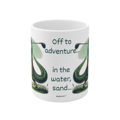 ORCA Keramik Kaffee-Becher: Golfender Alligator | 11oz, 15oz