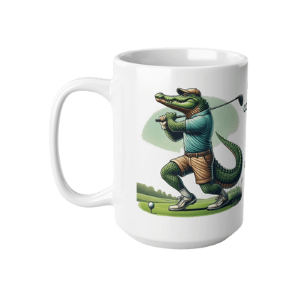 ORCA Keramik Kaffee-Becher: Golfender Alligator | 11oz, 15oz
