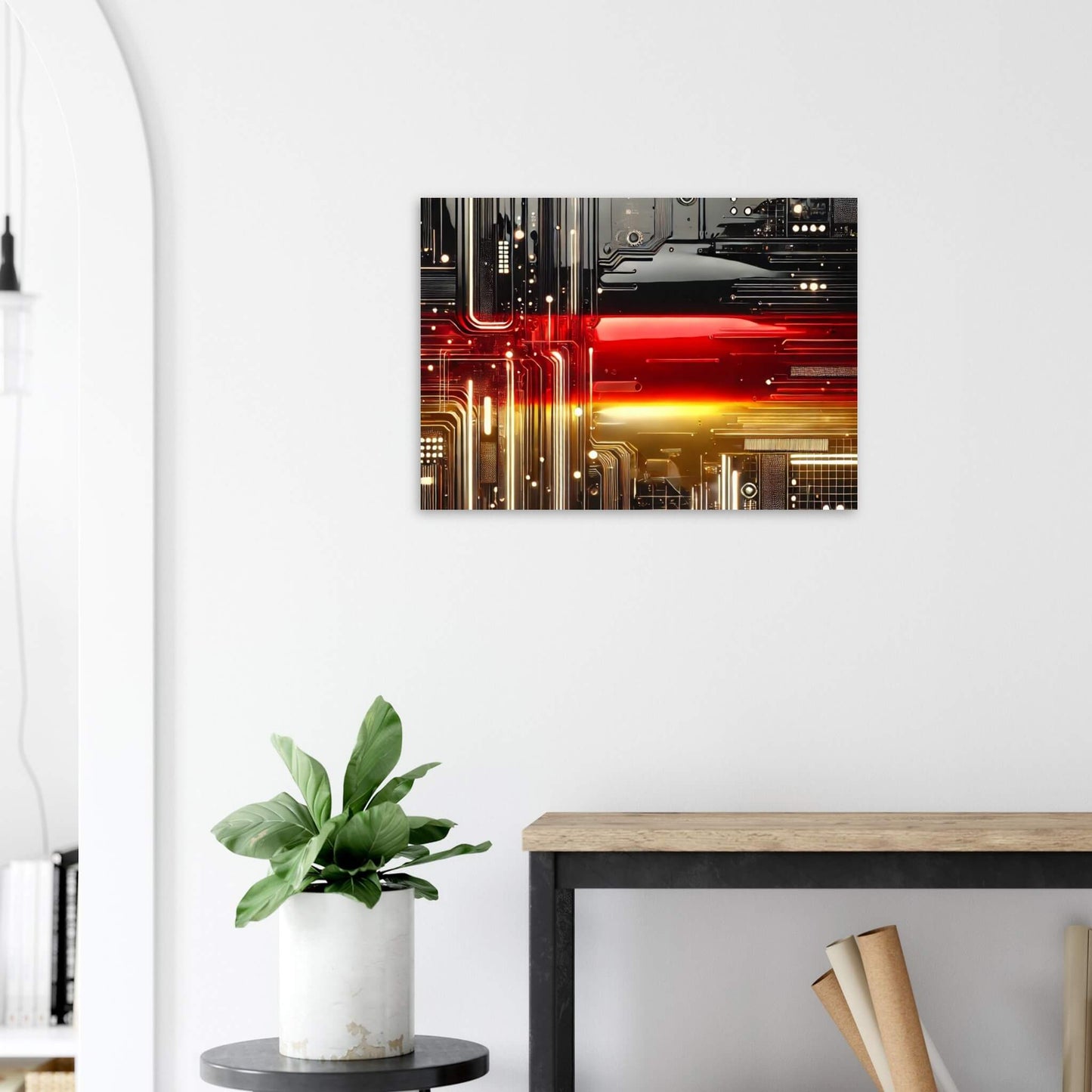 CyberFusion Matrix - Deutschland Edition auf Aluminium 50 x70 cm