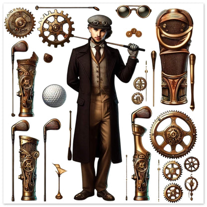 Steampunk Golf Ensemble - Elegantes Design auf Aluminium - Teil 1