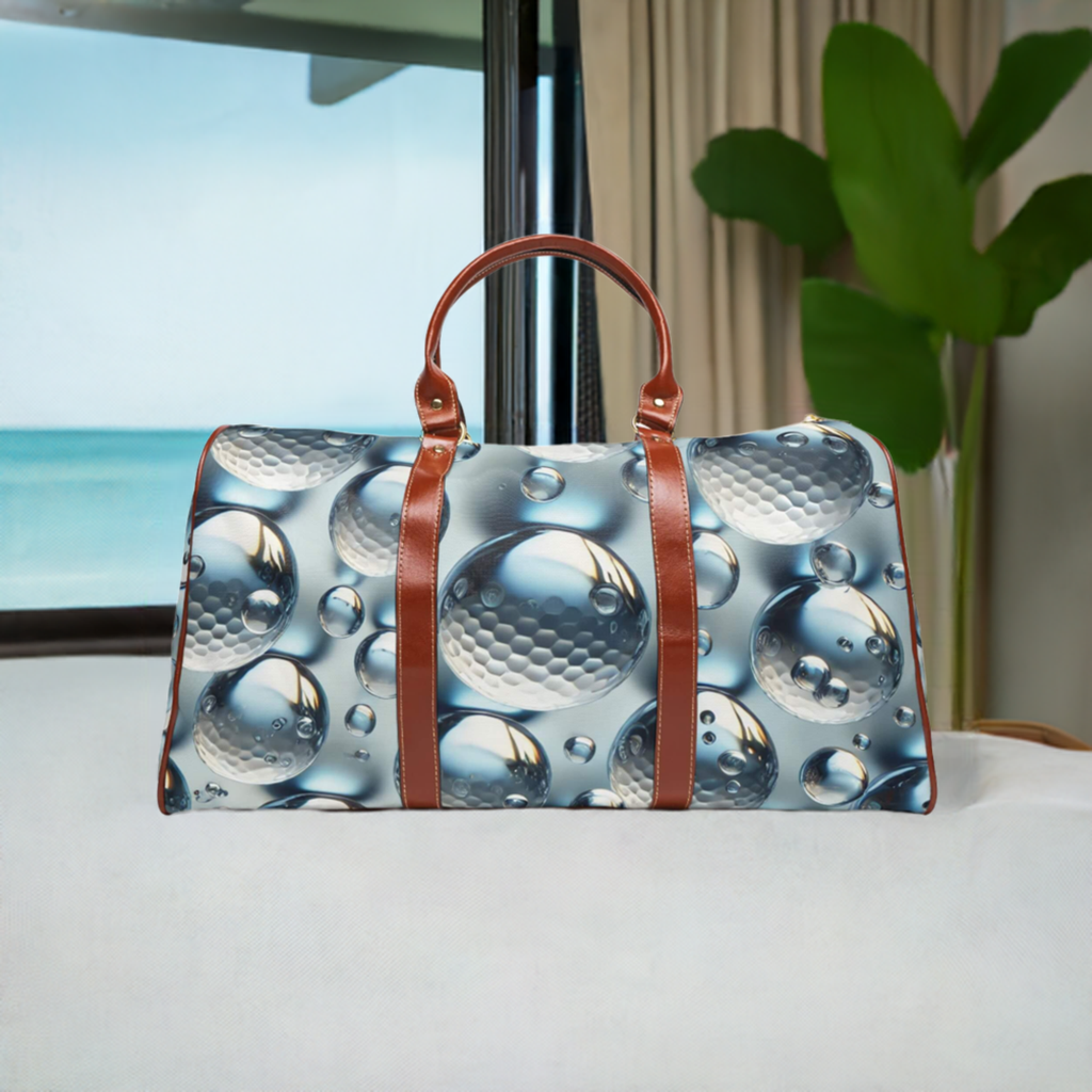 Elegante wasserdichte Freizeit- und Reisetasche: Golfballdesign in 3D-Optik