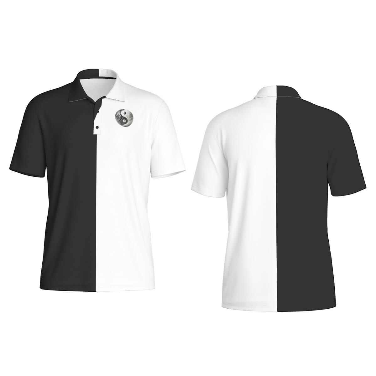 Golf Polo-Shirt Yin und Yang aus Jersey für Herren