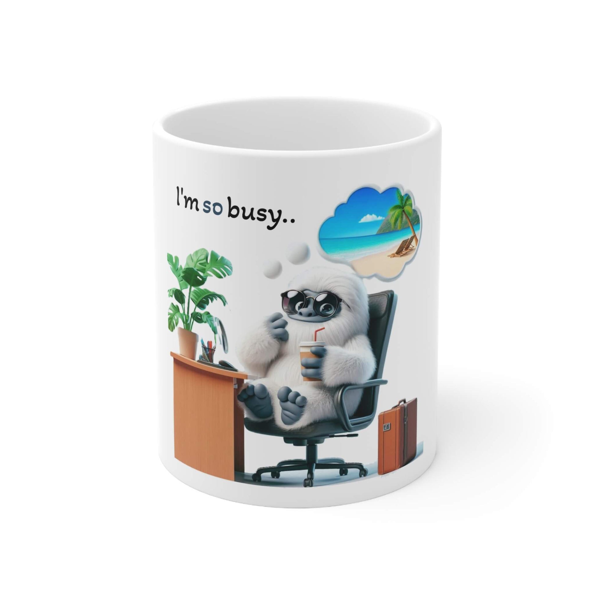 ORCA Keramik - Motivtasse Yeti:  I'm so busy , 11oz
