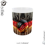 Produktbild-Kaffeebecher-mit Orca-Beschichtung-Motiv-Deutschlandflagge-mit Fussbal-im-Circuit-Design-by-Golfiverse